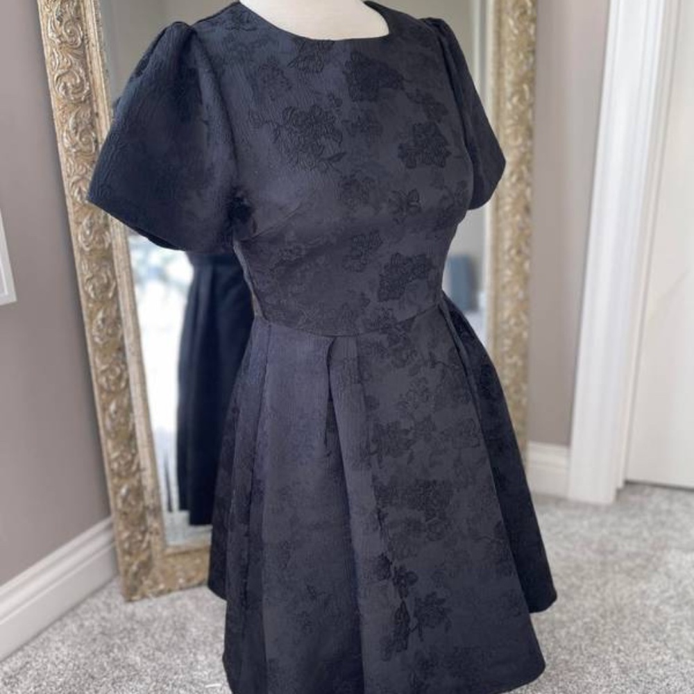NWT She + Sky Black textured dress